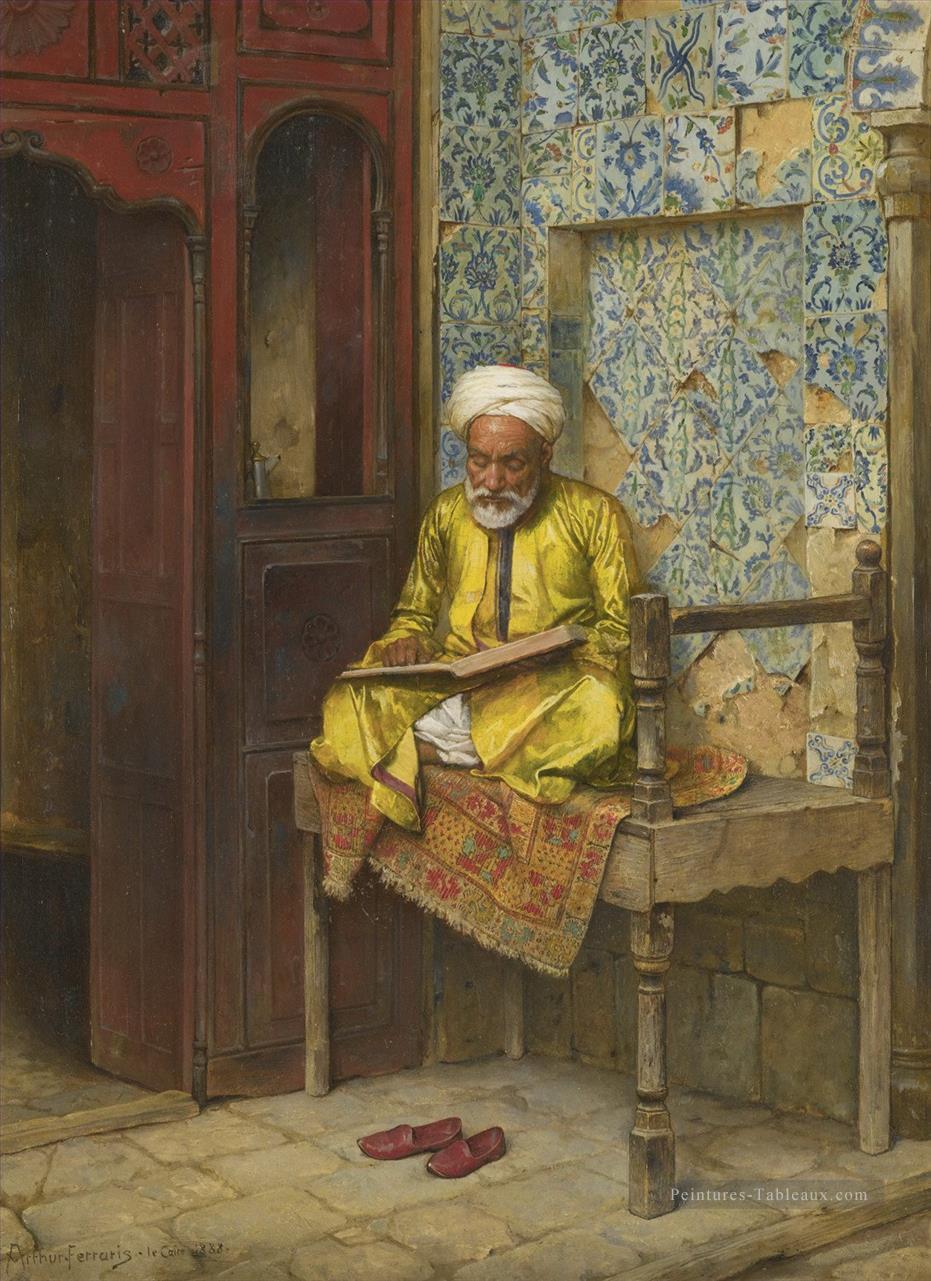 L’homme savant du Caire Ludwig Deutsch Orientalism Peintures à l'huile